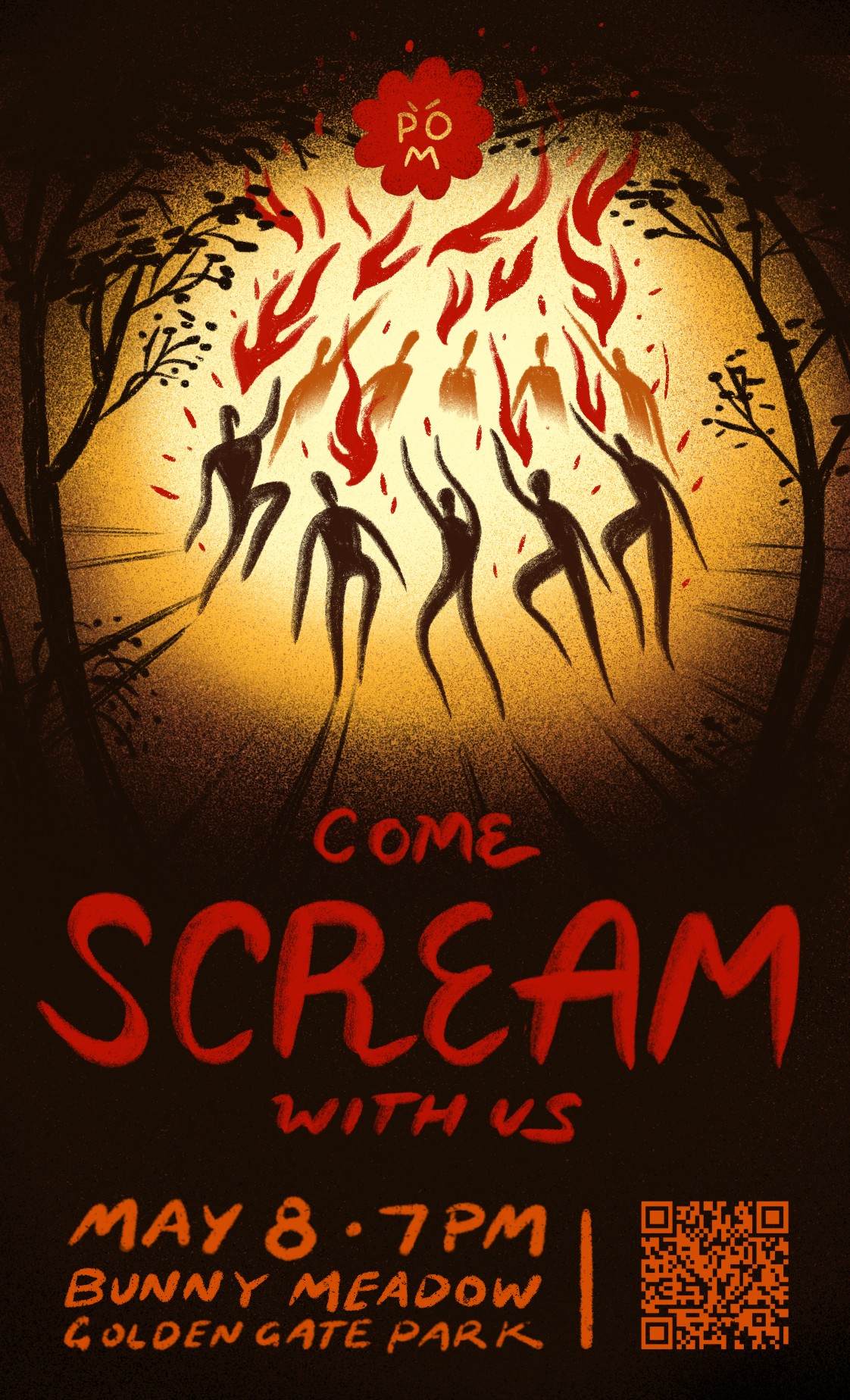 Come Scream With Us — May 8, 7PM, Bunny Meadow, Golden Gate Park. A Pissed Off Moms gathering of sacred rage.